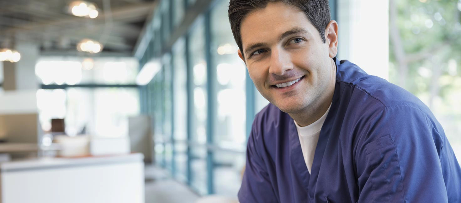 smiling male nurse