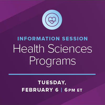 Information session, Health Sciences Programs, February 6 at 6pm