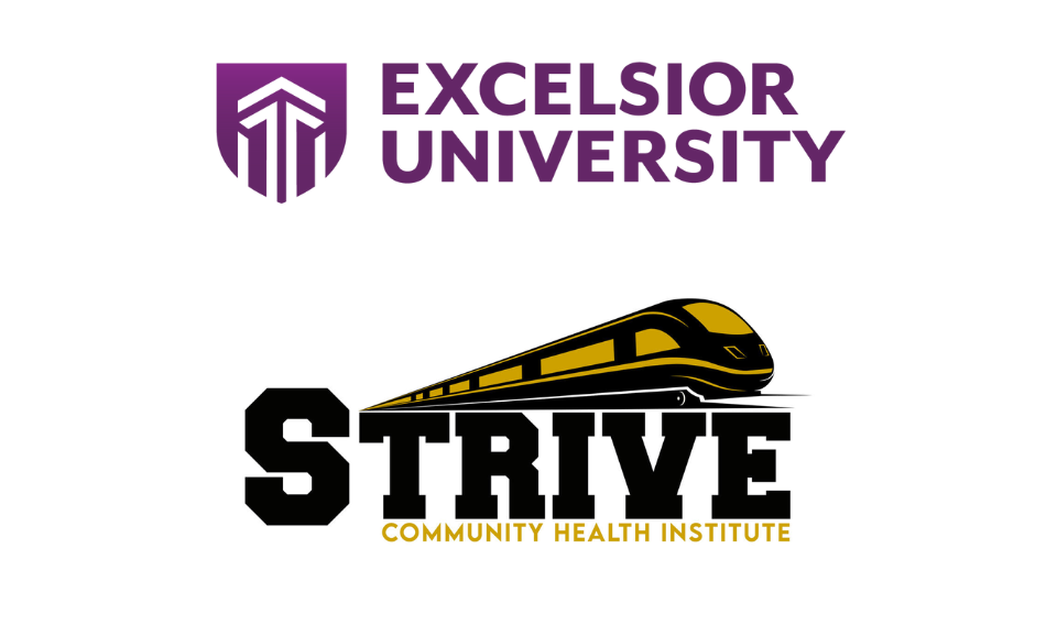 Excelsior University and STRIVE logos