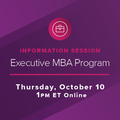 Executive MBA info session October 10, 2024