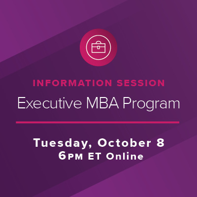 Executive MBA info session October 8, 2024